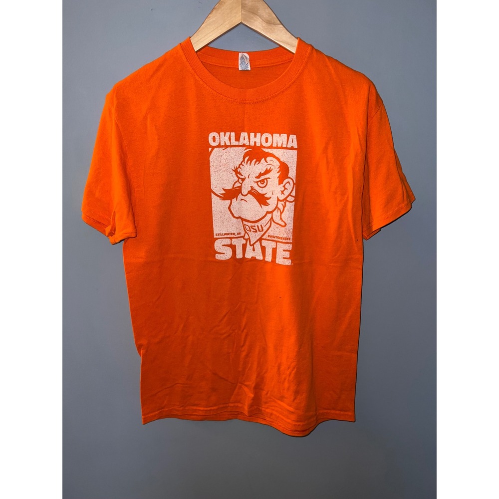 Jerzees Oklahoma State OSU Pistol Pete‎ Graphic T-Shirt Orange Mens Medium